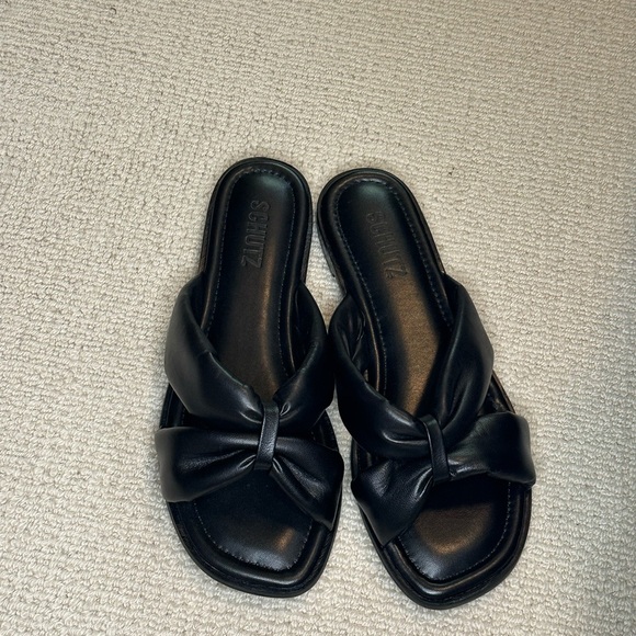 SCHUTZ Black Knot Design Sandals - Picture 2 of 4